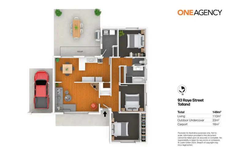 Floorplan of Homely house listing, 93 RAYE STREET, Tolland NSW 2650