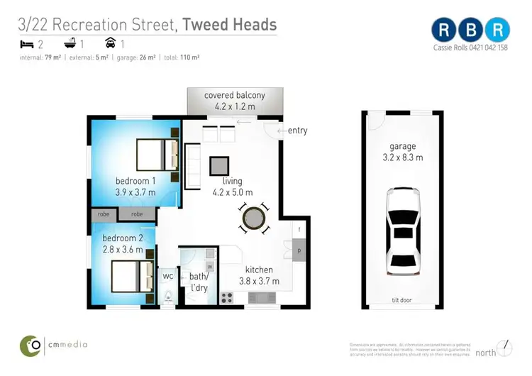 Floorplan of Homely unit listing, 3/22 Recreation Street, Tweed Heads NSW 2485