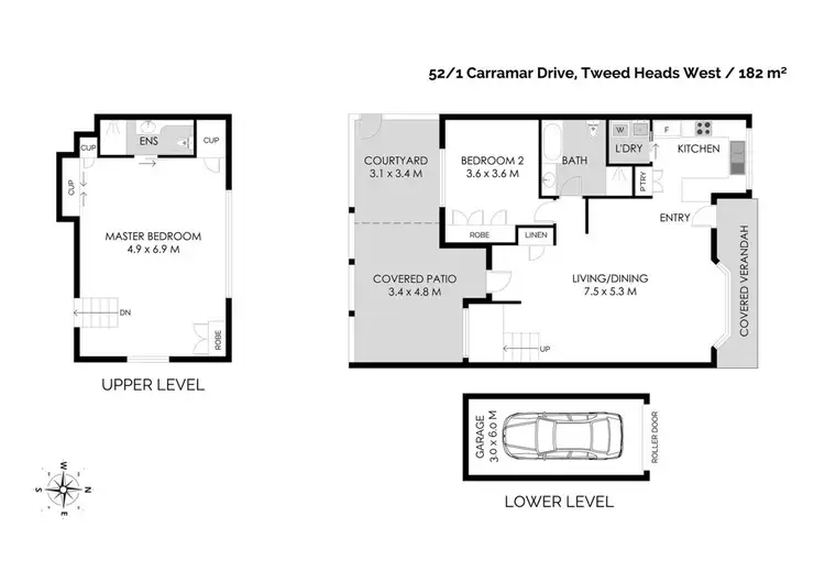 Floorplan of Homely villa listing, 52/1 Carramar Drive, Tweed Heads West NSW 2485