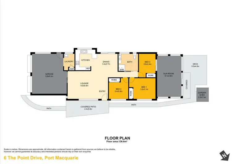 Floorplan of Homely house listing, 6 The Point Drive, Port Macquarie NSW 2444
