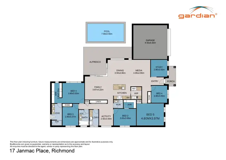 Floorplan of Homely house listing, 17 Janmac Place, Richmond QLD 4740