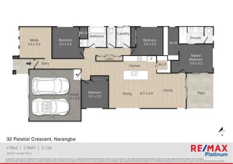 Floorplan of Homely house listing, 32 Palatial Crescent, Narangba QLD 4504