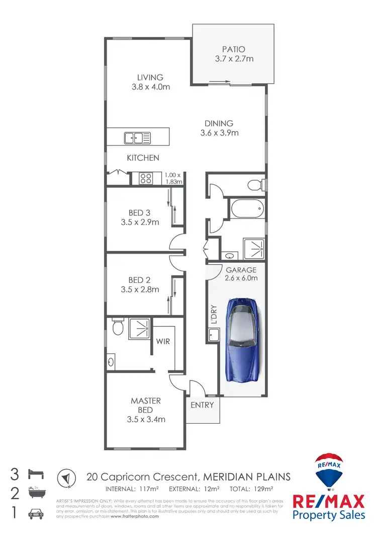 Floorplan of Homely house listing, 20 Capricorn Crescent, Meridan Plains QLD 4551