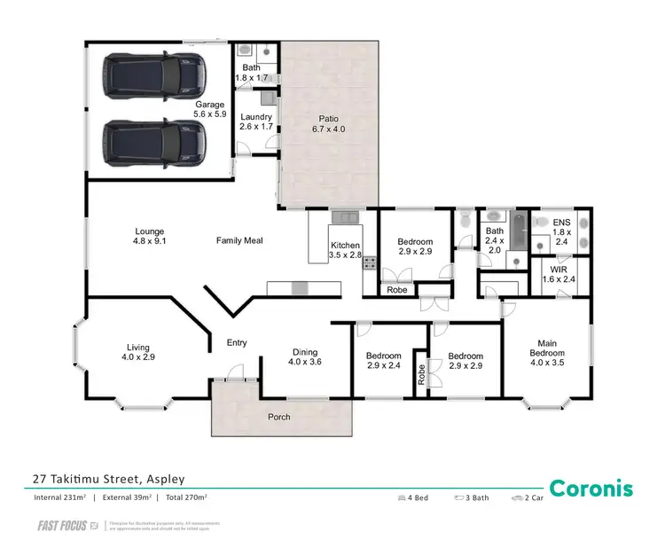 Floorplan of Homely house listing, 27 Takitimu Street, Aspley QLD 4034