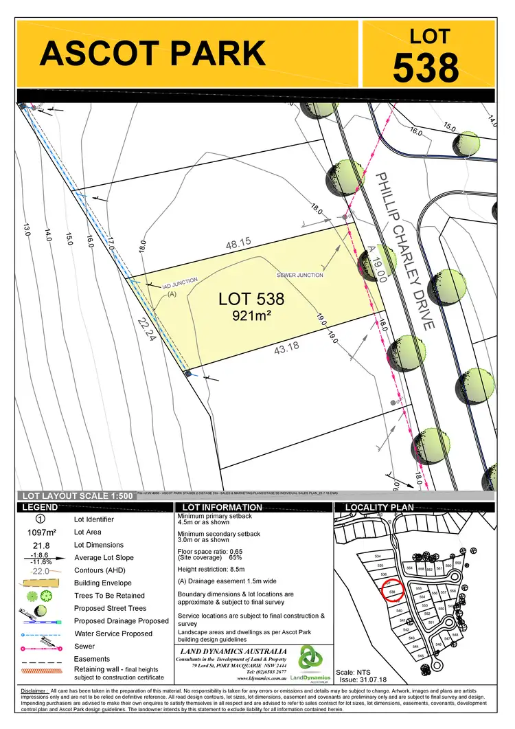 Floorplan of Homely land listing, 144 Philip Charley Drive (Lot 538 Ascot Park), Port Macquarie NSW 2444