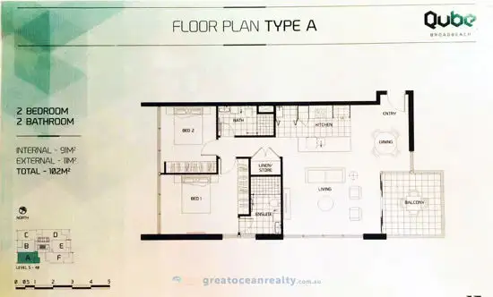 Floorplan of Homely apartment listing, 19/31 Queensland Avenue, Broadbeach QLD 4218