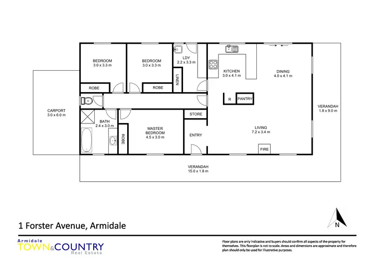 Floorplan of Homely house listing, 1 Forster Avenue, Armidale NSW 2350