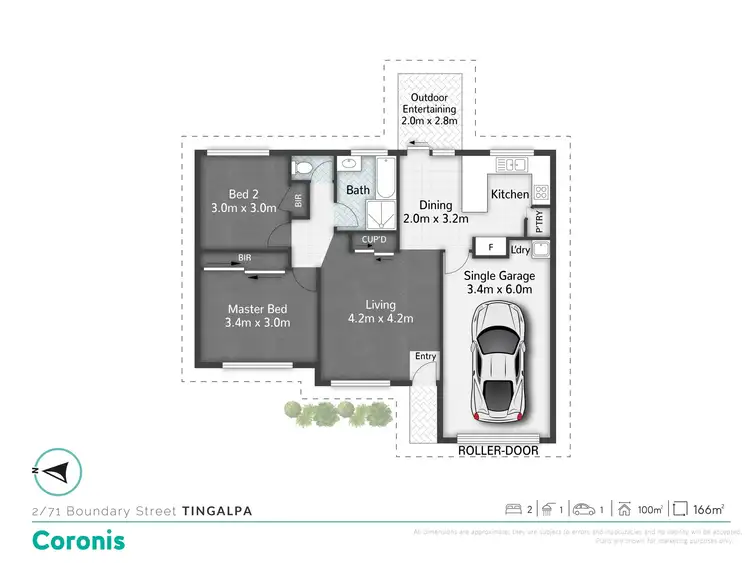 Floorplan of Homely townhouse listing, 2/71 Boundary Street, Tingalpa QLD 4173