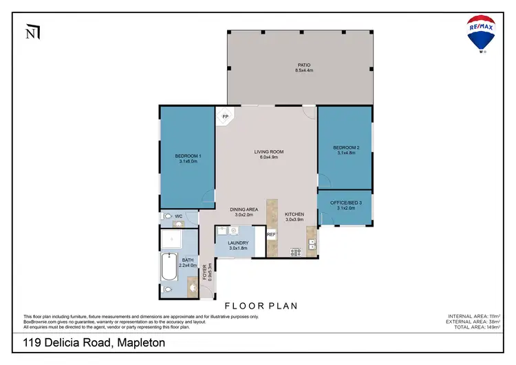 Floorplan of Homely rural property listing, 119 Delicia Road, Mapleton QLD 4560