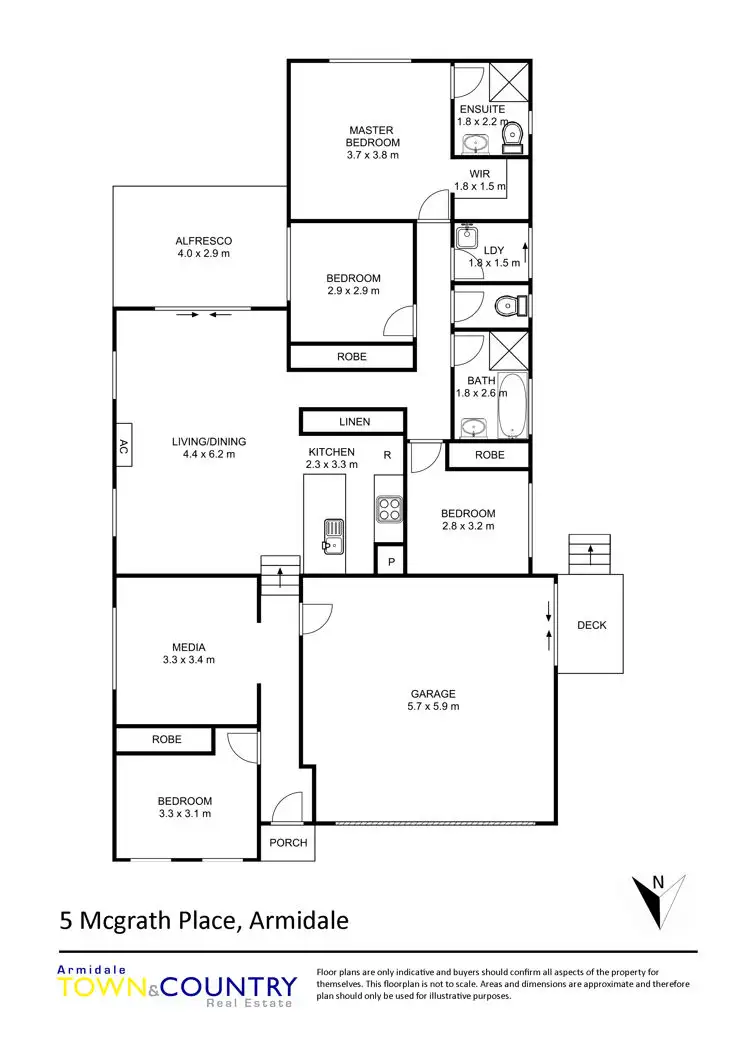 Floorplan of Homely house listing, 5 McGrath Place, Armidale NSW 2350