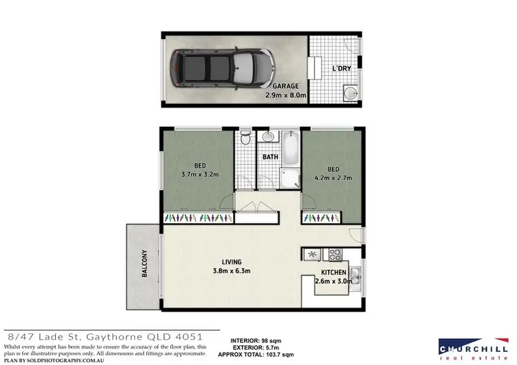 Floorplan of Homely unit listing, 8/47 Lade Street, Gaythorne QLD 4051