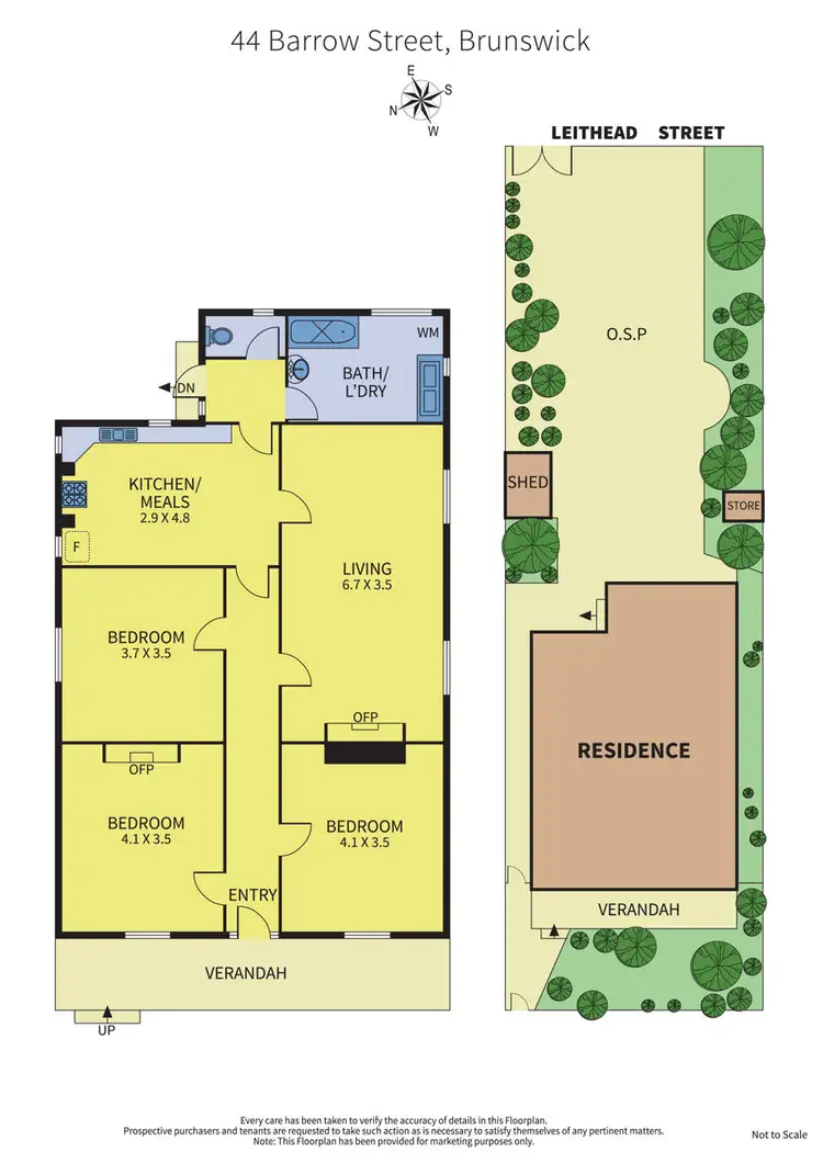 Floorplan of Homely house listing, 44 Barrow Street, Brunswick VIC 3056