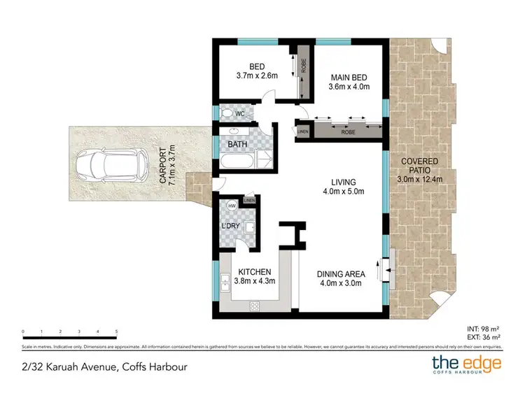 Floorplan of Homely unit listing, 2/32 Karuah Avenue, Coffs Harbour NSW 2450