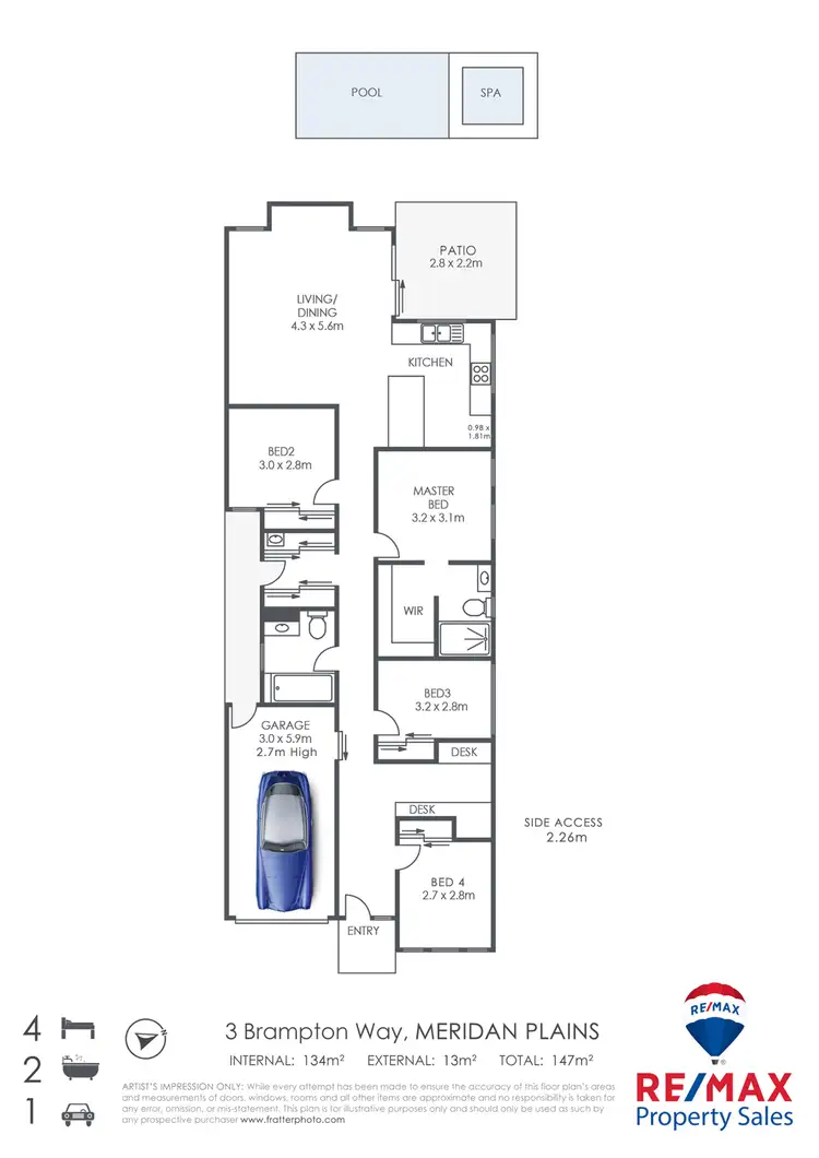 Floorplan of Homely house listing, 3 Brampton Way, Meridan Plains QLD 4551