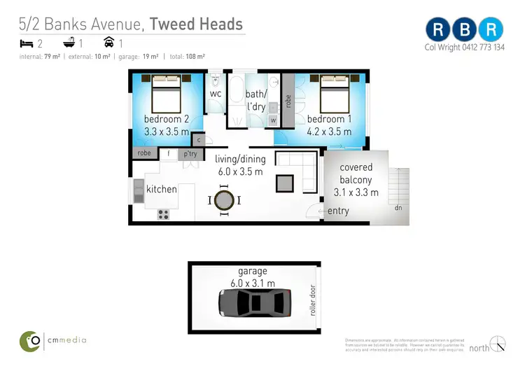 Floorplan of Homely unit listing, 5/2 Banks Avenue, Tweed Heads NSW 2485