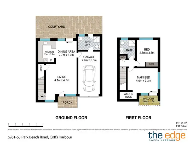 Floorplan of Homely townhouse listing, 5/61 Park Beach Road, Coffs Harbour NSW 2450