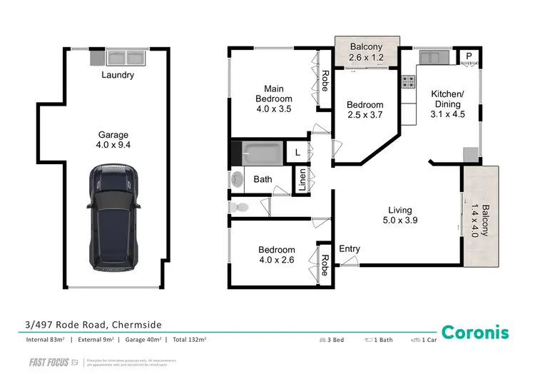 Floorplan of Homely unit listing, 3/497 Rode Road, Chermside QLD 4032
