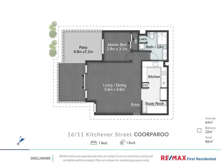 Floorplan of Homely unit listing, 16/11 Kitchener St, Coorparoo QLD 4151
