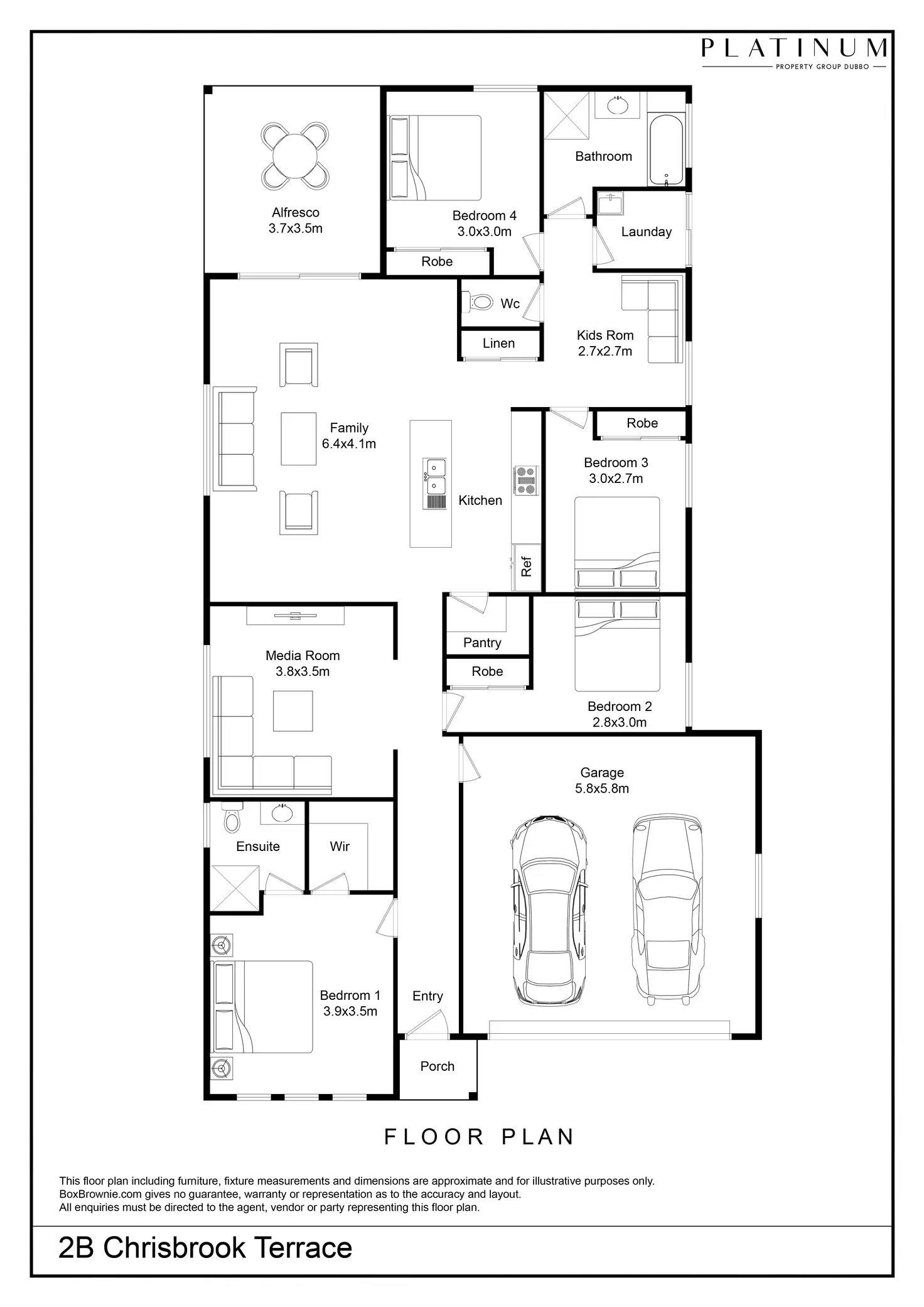 Floorplan of Homely house listing, 2B Chrisbrook Terrace, Dubbo NSW 2830