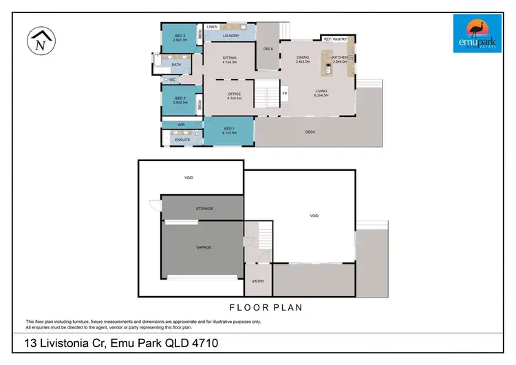 Floorplan of Homely house listing, 13 Livistonia Crescent, Emu Park QLD 4710