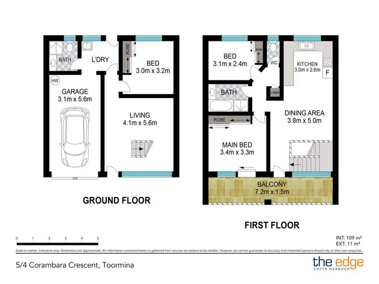 Floorplan of Homely townhouse listing, 5/4 Corambara Crescent, Toormina NSW 2452