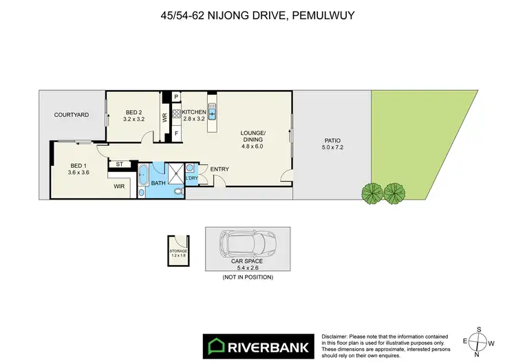 Floorplan of Homely unit listing, 45/54-62 Nijong Drive, Pemulwuy NSW 2145