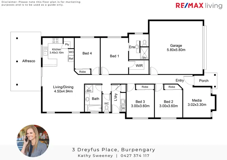 Floorplan of Homely house listing, 3 Dreyfus Place, Burpengary QLD 4505