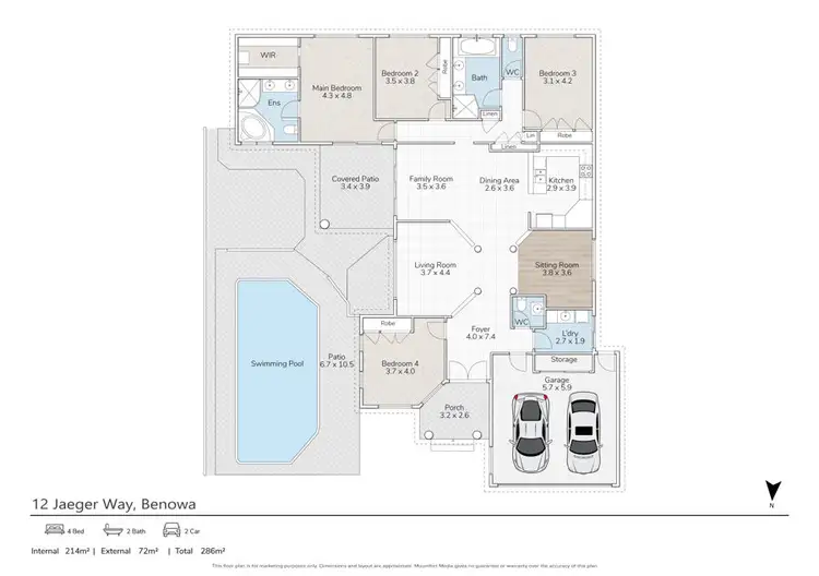 Floorplan of Homely house listing, 12 Jaeger Way, Benowa Waters QLD 4217