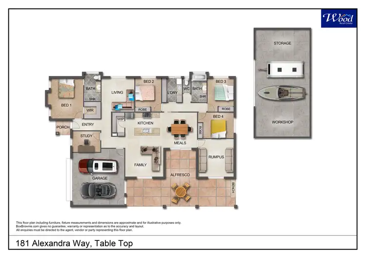 Floorplan of Homely rural property listing, 181 Alexandra Way, Table Top NSW 2640
