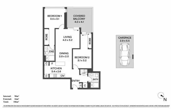 Floorplan of Homely apartment listing, 21302/39 Cordelia St, South Brisbane QLD 4101