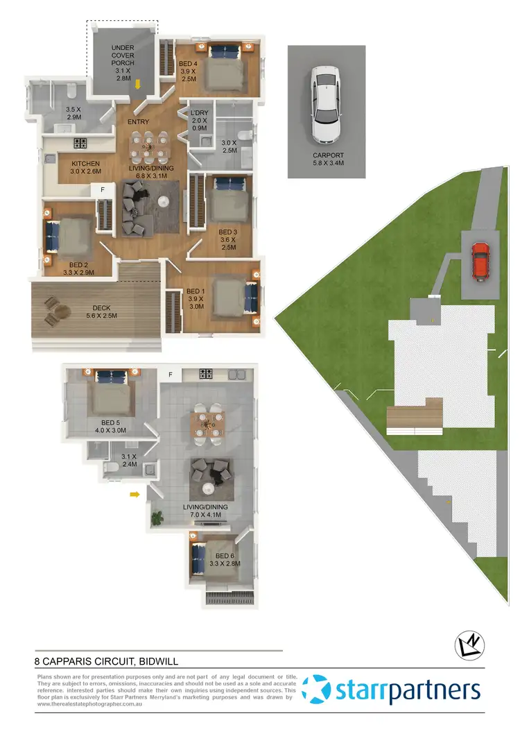 Floorplan of Homely house listing, 8 & 8a Capparis Circuit, Bidwill NSW 2770