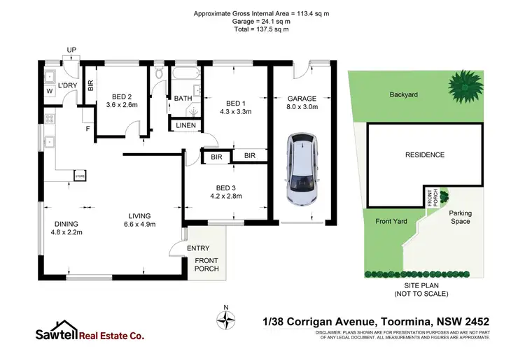 Floorplan of Homely villa listing, 1/38 Corrigan Avenue, Toormina NSW 2452