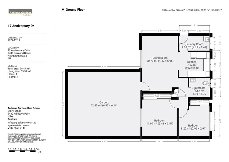 Floorplan of Homely house listing, 17 Anniversary Drive, Diamond Beach NSW 2430