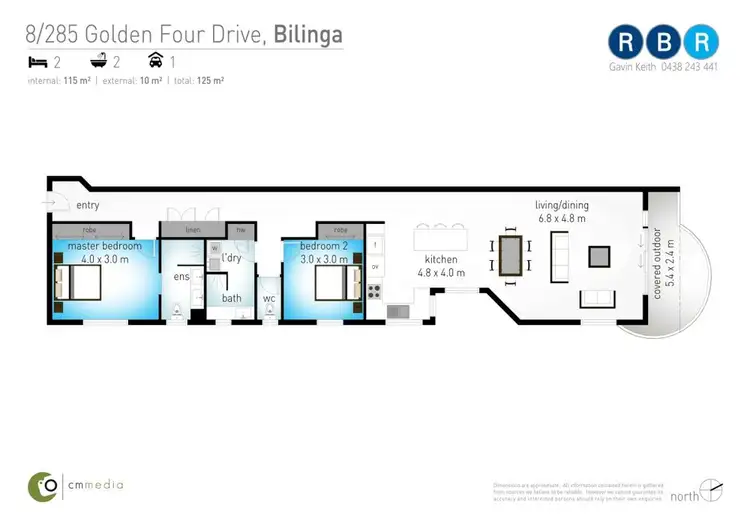 Floorplan of Homely apartment listing, 8/285 Golden Four Drive, Bilinga QLD 4225
