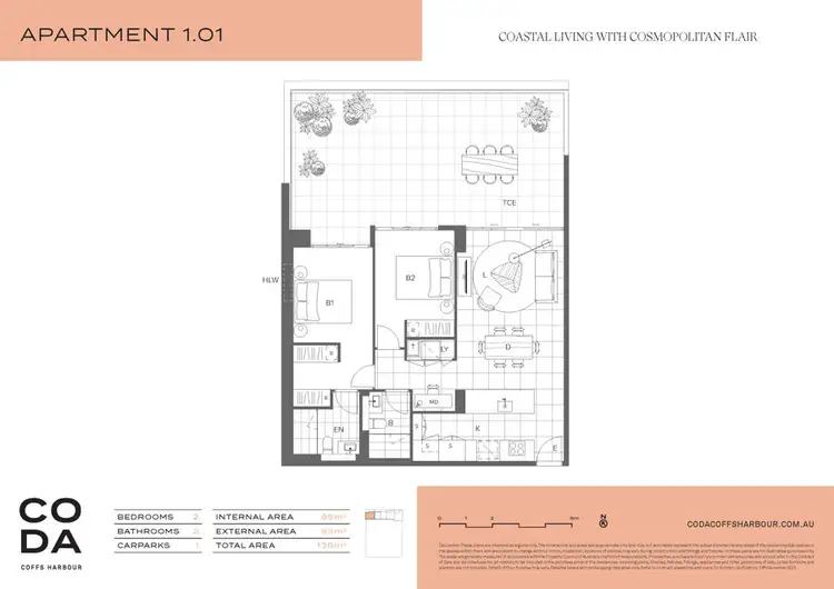 Floorplan of Homely apartment listing, 1.01/15-31 Harbour Drive, Coffs Harbour NSW 2450