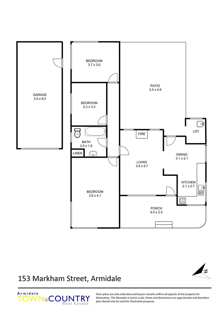 Floorplan of Homely house listing, 153 Markham Street, Armidale NSW 2350