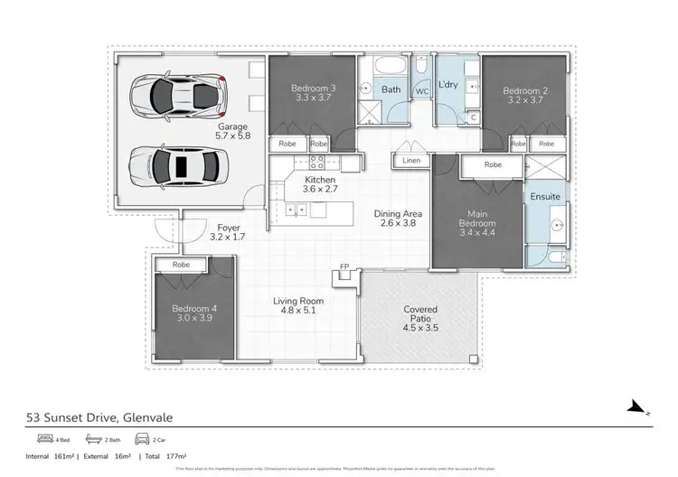 Floorplan of Homely house listing, 53 Sunset Drive, Glenvale QLD 4350