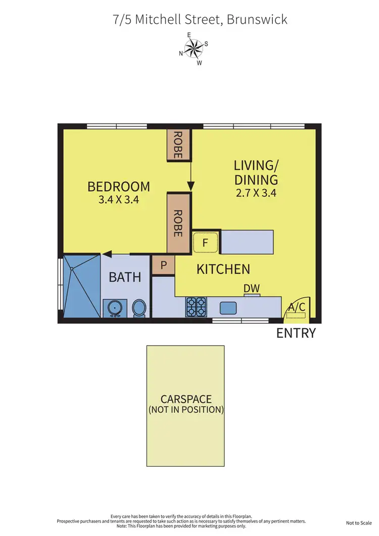 Floorplan of Homely apartment listing, 7/5 Mitchell Street, Brunswick VIC 3056