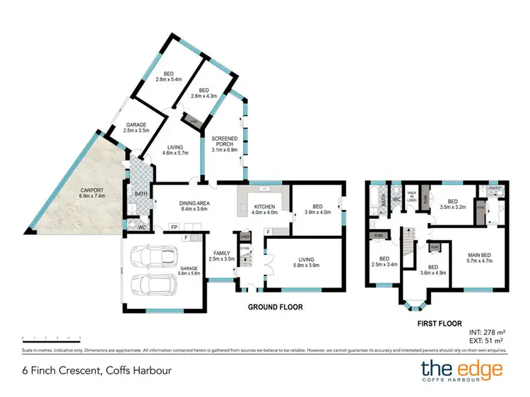 Floorplan of Homely house listing, 6 Finch Crescent, Coffs Harbour NSW 2450