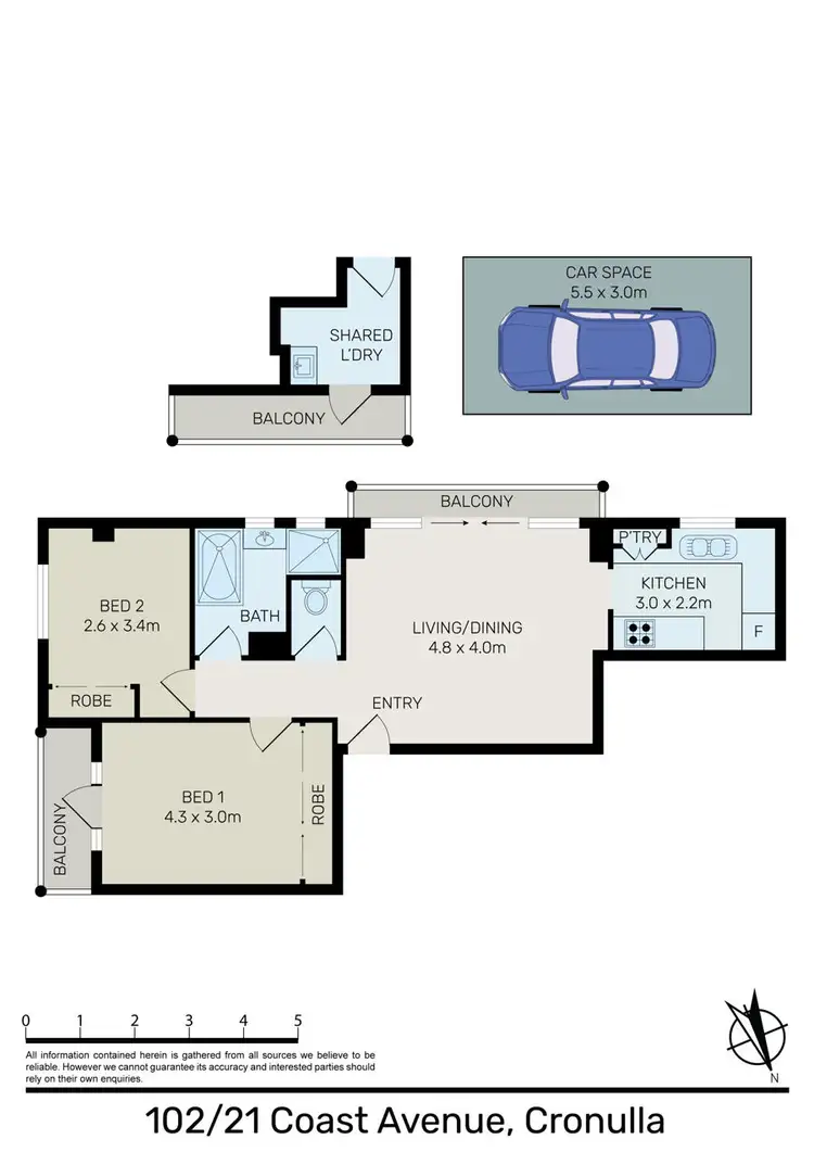 Floorplan of Homely apartment listing, 102/21 Coast Avenue, Cronulla NSW 2230