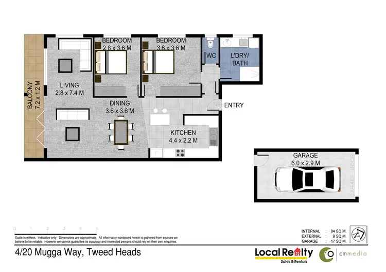 Floorplan of Homely unit listing, 4/20 Mugga Way, Tweed Heads NSW 2485
