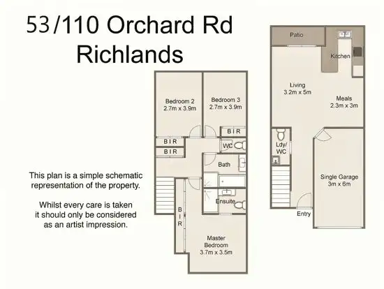 Floorplan of Homely townhouse listing, 53/110 Orchard Road, Richlands QLD 4077