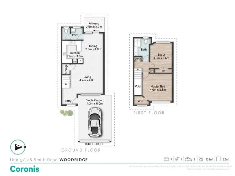 Floorplan of Homely townhouse listing, 5/128 Smith Road, Woodridge QLD 4114