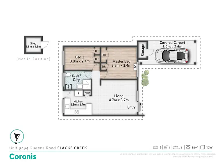 Floorplan of Homely villa listing, 9/94 Queens Road, Slacks Creek QLD 4127