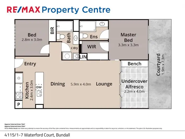 Floorplan of Homely unit listing, 4115/1-7 Waterford Court, Bundall QLD 4217