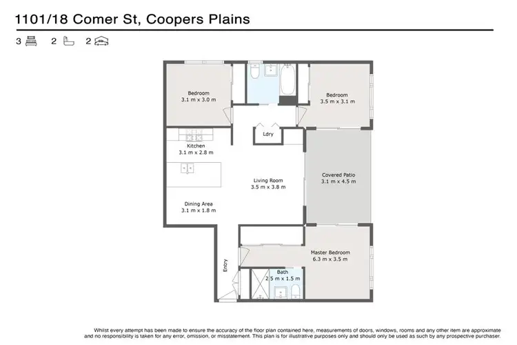 Floorplan of Homely unit listing, 1101/18 Comer Street, Coopers Plains QLD 4108