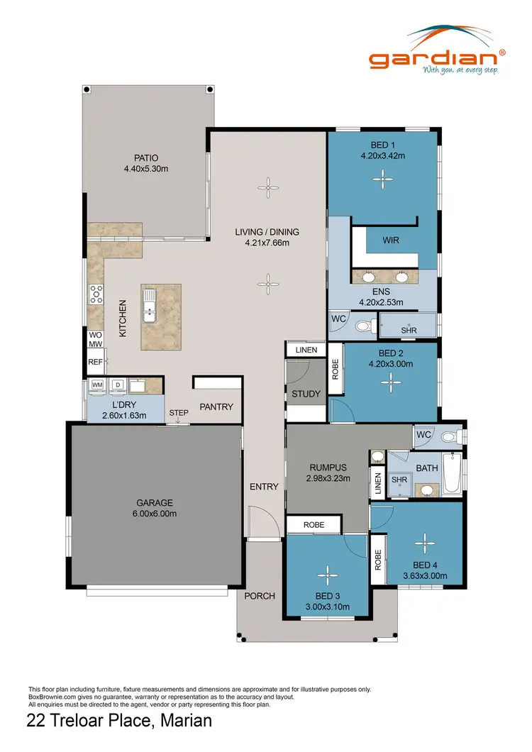 Floorplan of Homely house listing, 22 Treloar Place, Marian QLD 4753