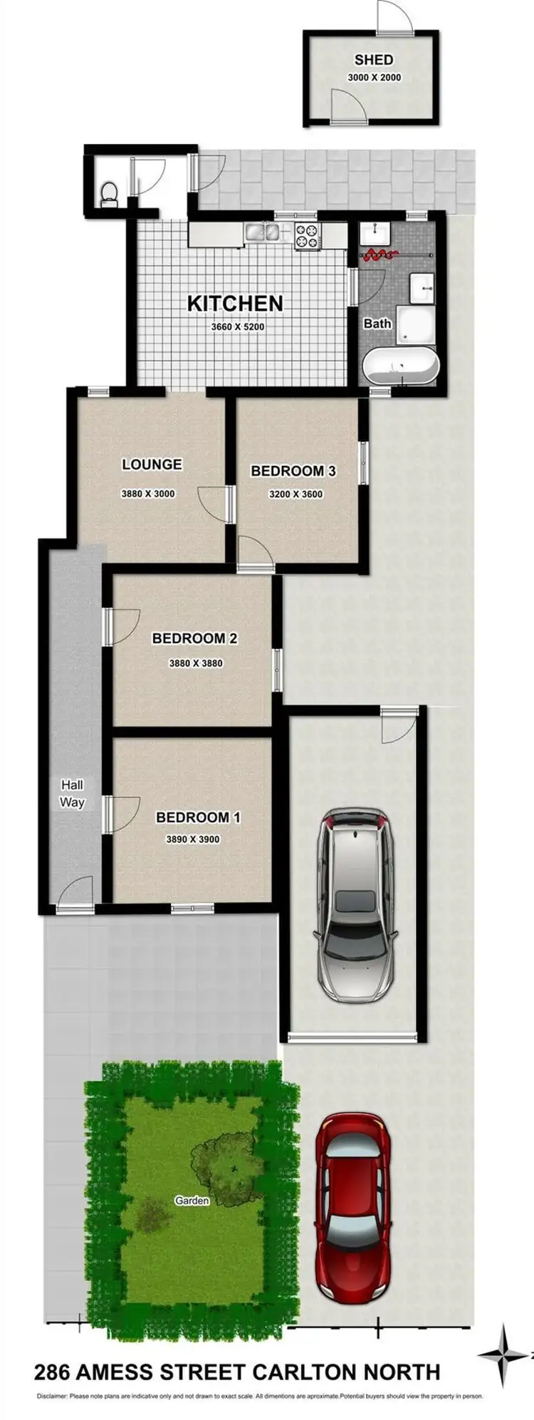Floorplan of Homely house listing, 286 Amess Street, Carlton North VIC 3054