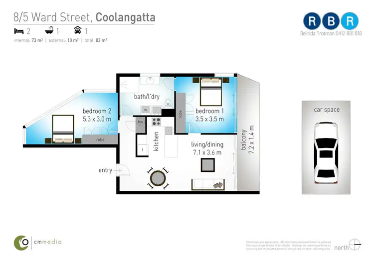 Floorplan of Homely unit listing, 8/5 Ward Street, Rainbow Bay QLD 4225