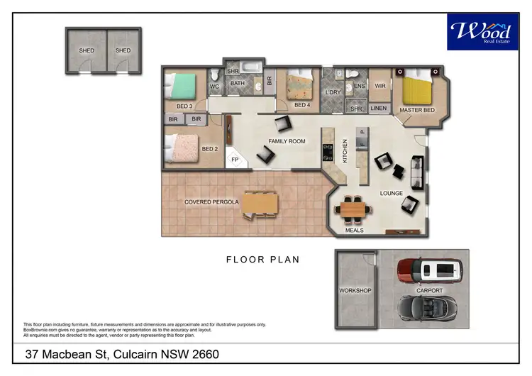 Floorplan of Homely house listing, 37 Macbean St, Culcairn NSW 2660